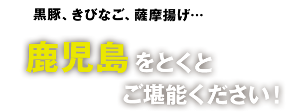 鹿児島をとくとご堪能ください！